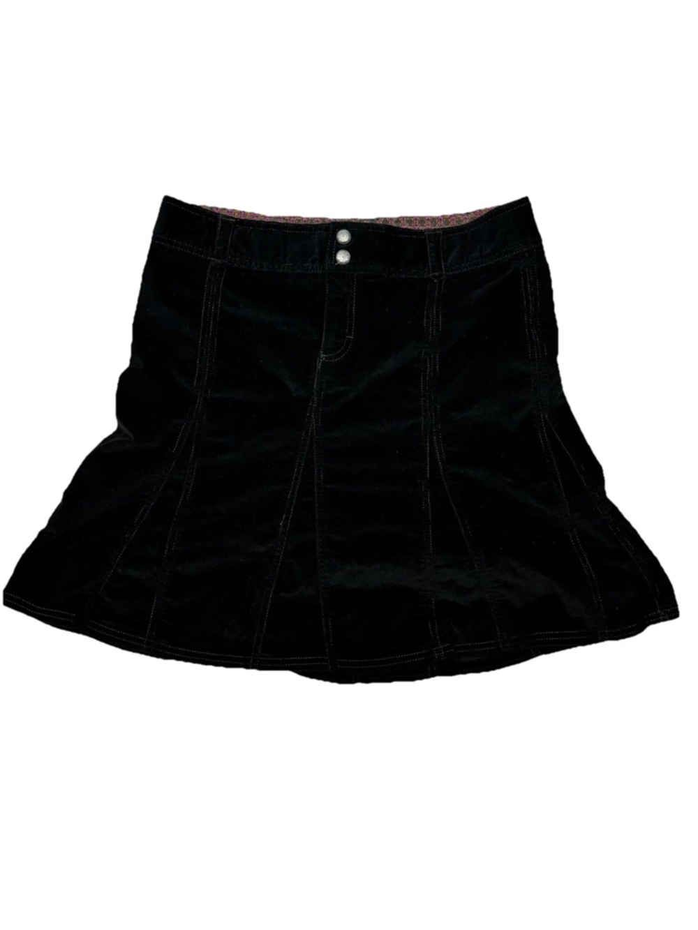 Athleta Whenever Corduroy Black Skirt 708526 Size 8 Woman’s Pleated A Line Style